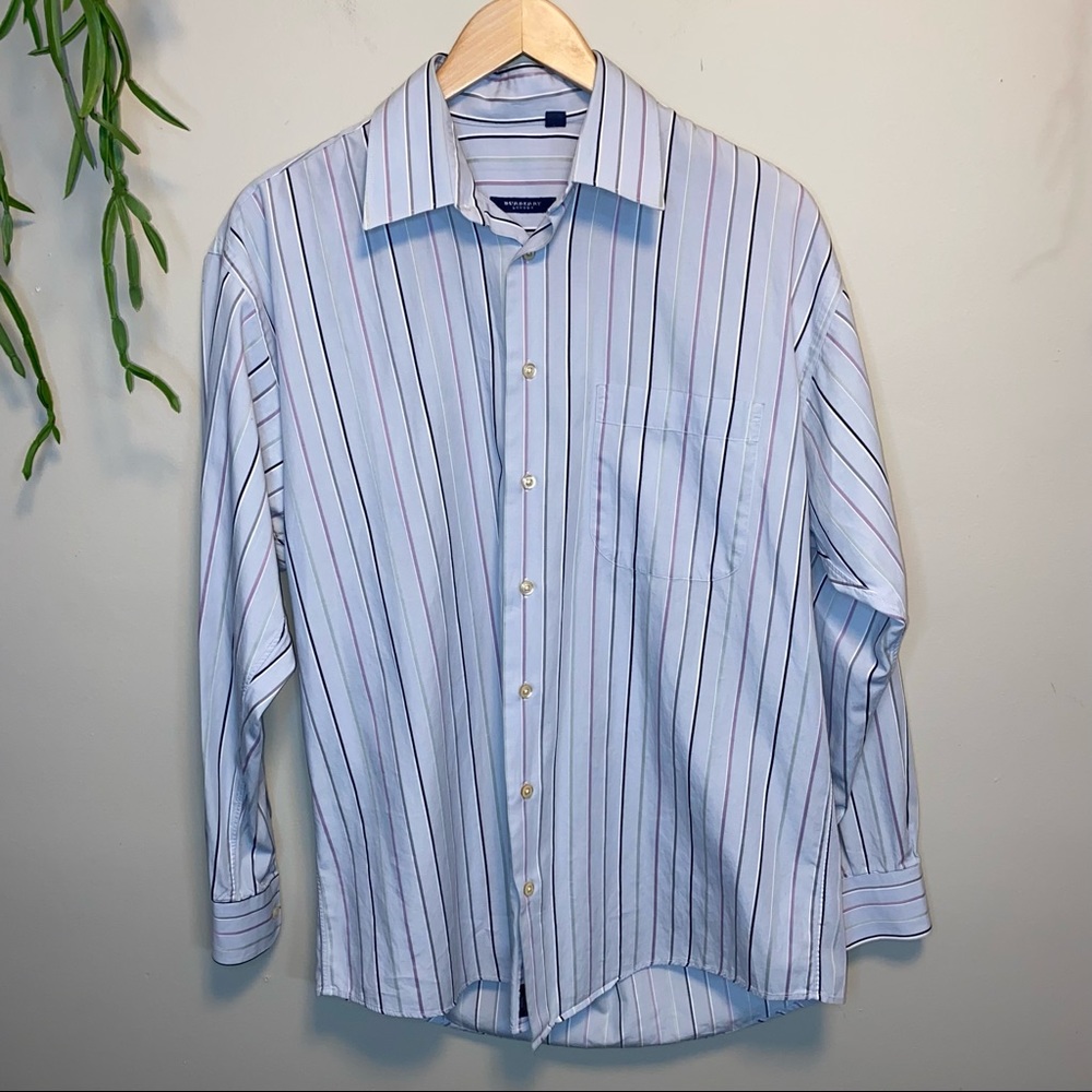Burberry London Mens Long Sleeve button down shirt size Medium